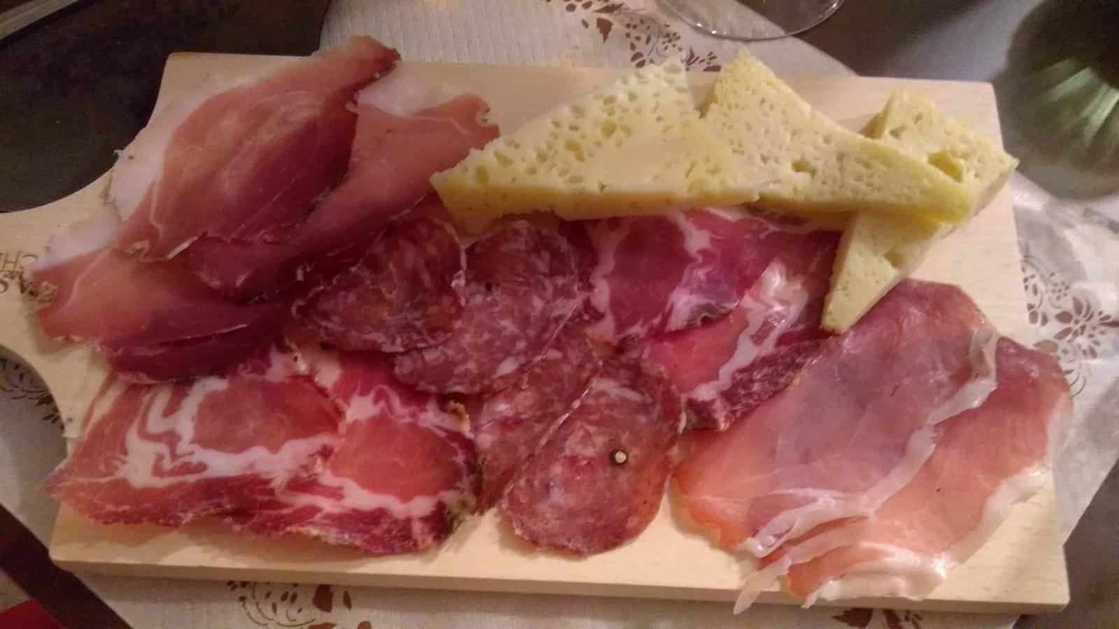Misto salumi e prodotti del podere La Grande Quercia